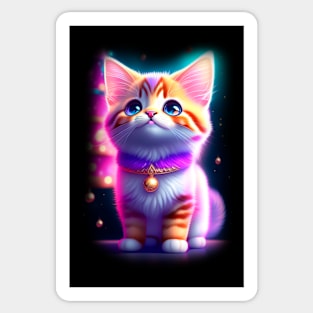 Galaxy Cat Coloful Sticker